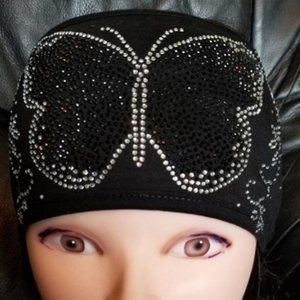 Rhinestone Headband/Black Monarc New!